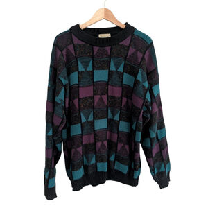 Vintage Protege Grandpa 80s Crew Neck Long Sleeve Sweater Size L